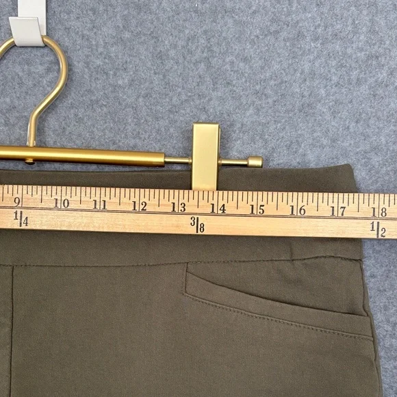 Allison Daley Capri Pull On Woman Pants w/ Pockets 14 Green - Picture 4 of 9